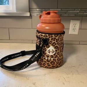 HydroJug Leopard Print Water Bottle with Carrier